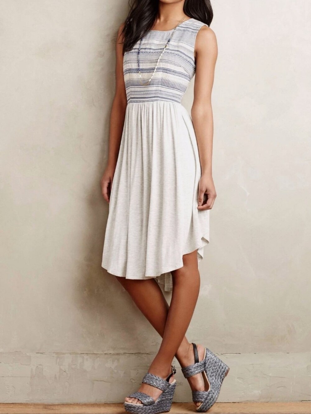 Anthropologie Dolan Left Coast "Sabado" Mixed Media Midi Dress